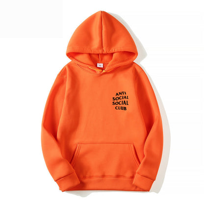 S.M.  Anti-Social Club Men's Hooded Letter Printing Casual Sweatshirt