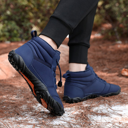 Fleece-lined Waterproof Snow Warm Breathable Couple High-top Casual Cotton Shoes