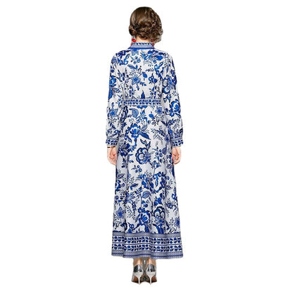 S.W.  Women's Printed Long Sleeve Dress