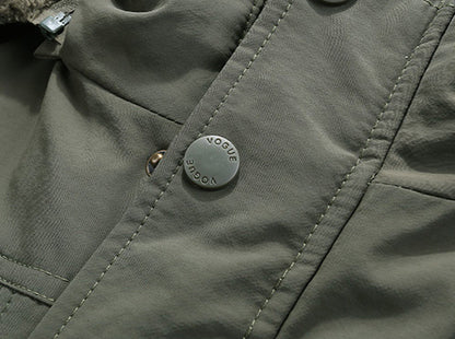 S.M.   Fleece-lined Thick Loose-fitting Jacket