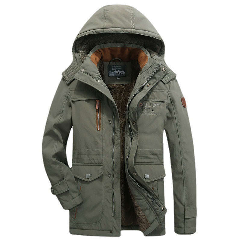 S.M.   Fleece-lined Thick Loose-fitting Jacket