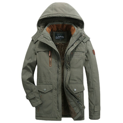 S.M.   Fleece-lined Thick Loose-fitting Jacket