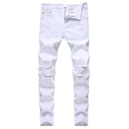 S.M. Slim-fit small-foot stretch jeans