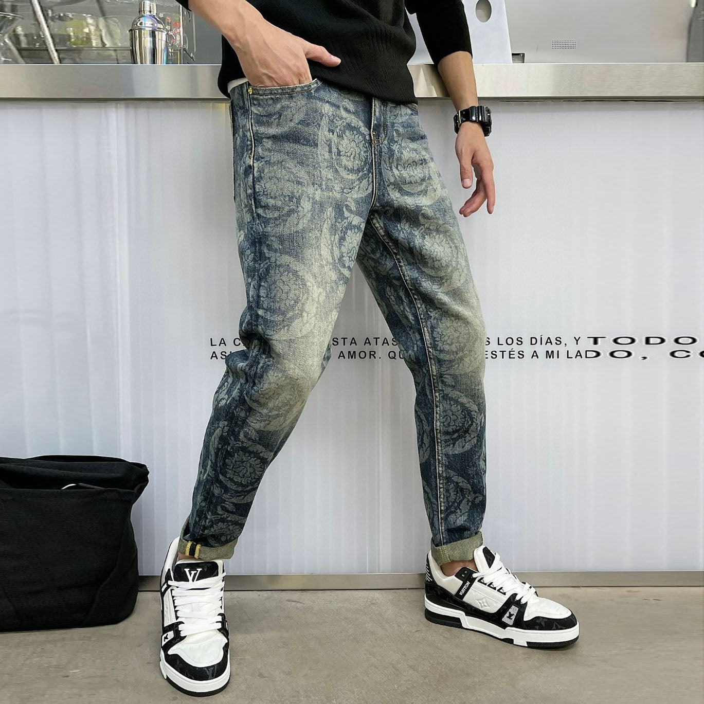 S.M. Men's Jeans Casual Stretch Pants