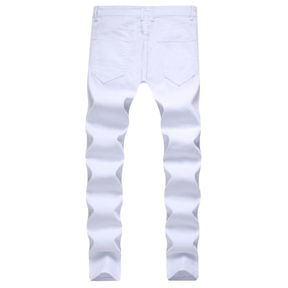 S.M. Slim-fit small-foot stretch jeans