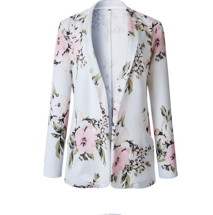 F.J.C. S.W.  Women's Floral Print Blazer