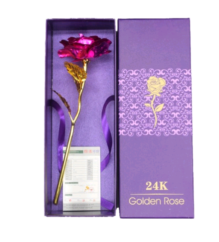 S.B. gold rose gift bag