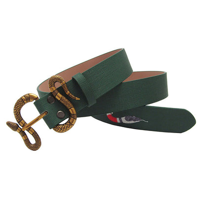 S.M. Men's snake buckle belt