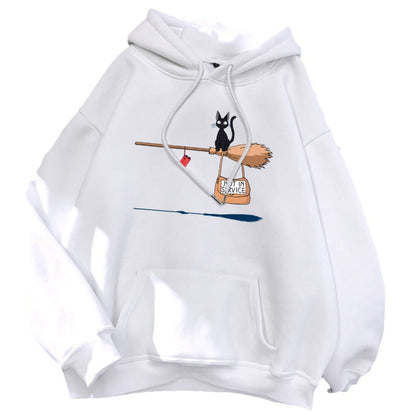 Cartoon Print Sweatshirt Harajuku Style Leisure Hooded Sweater