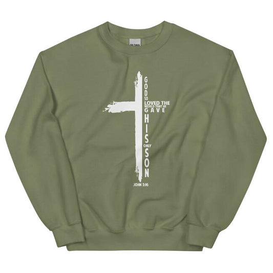 Men's Faith Cross Letter Print  Pullover S.M.