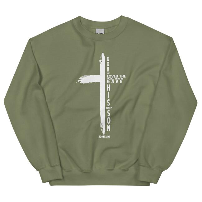 Men's Faith Cross Letter Print  Pullover S.M.