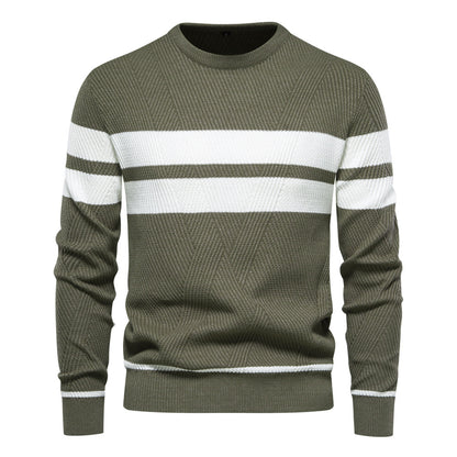 Men's Fashion Casual Striped Sweater S.M.