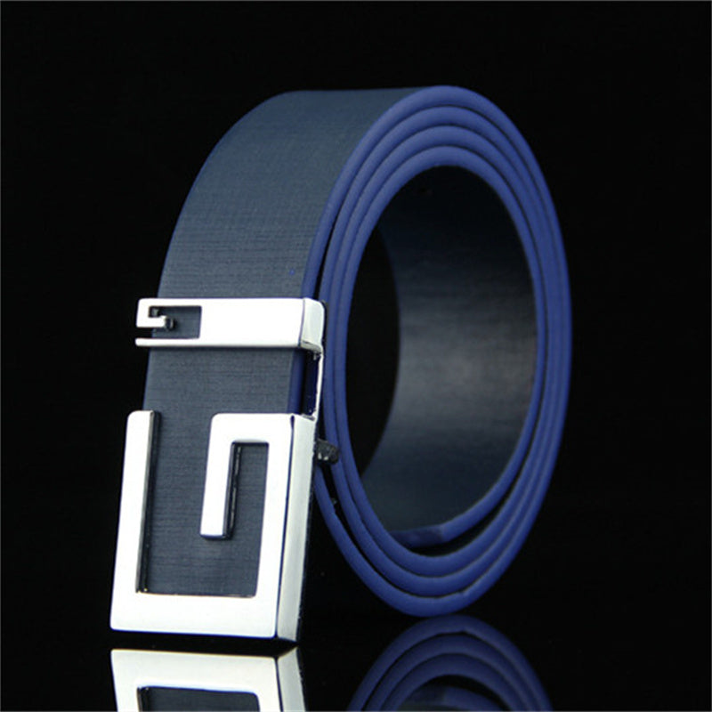 Men's And Women's Fashionable And Simple Smooth Buckle Belts S.M.  S.W.