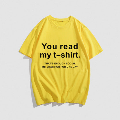 Hip Hop T-Shirt Your Read My T-Shirt Letters