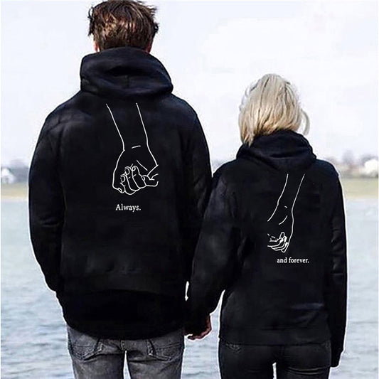 S.M. Couple Hand Printed Hooded Sweater S.W.