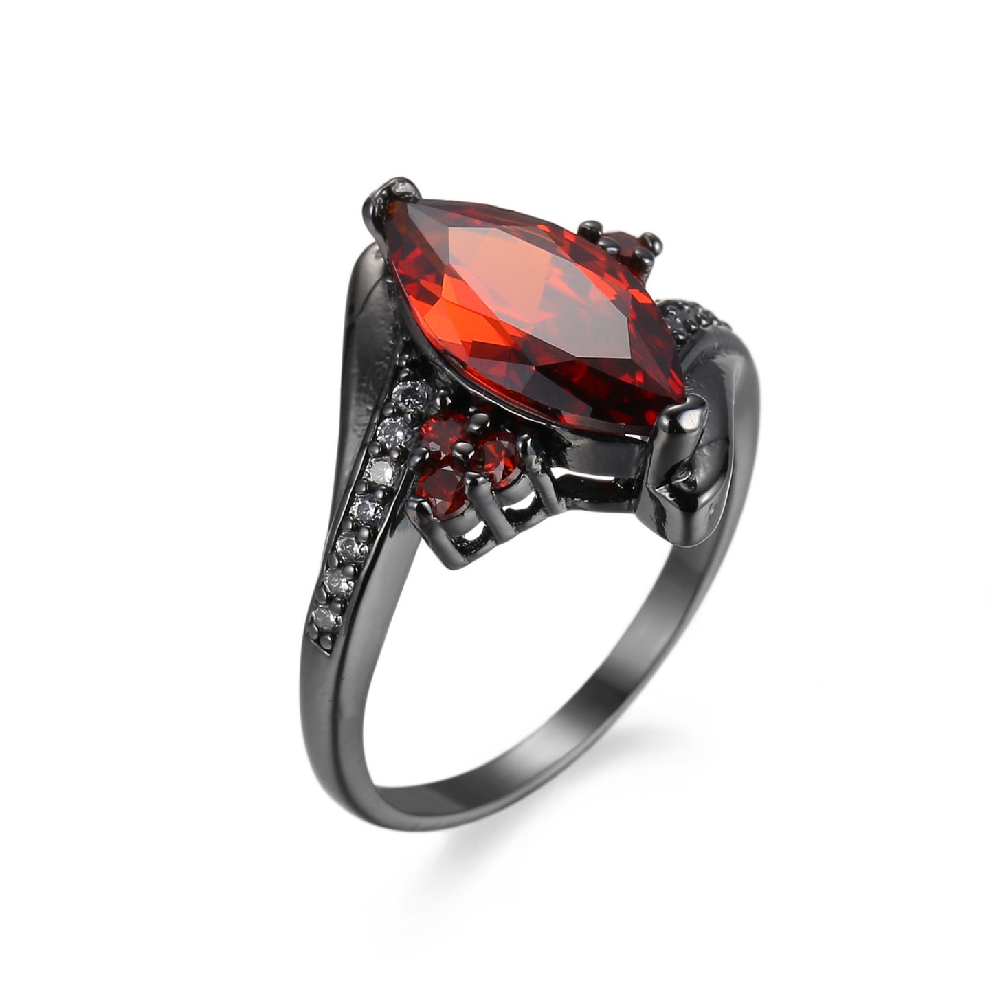 F.J.C. Red Gem Horse eye  ring