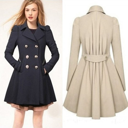 Slim slim coat trench coat