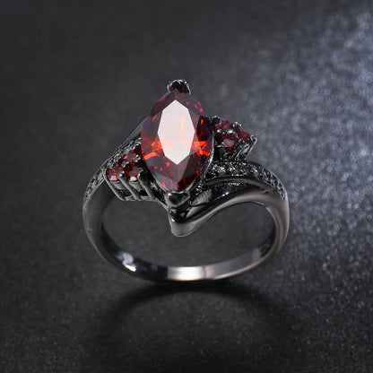 F.J.C. Red Gem Horse eye  ring