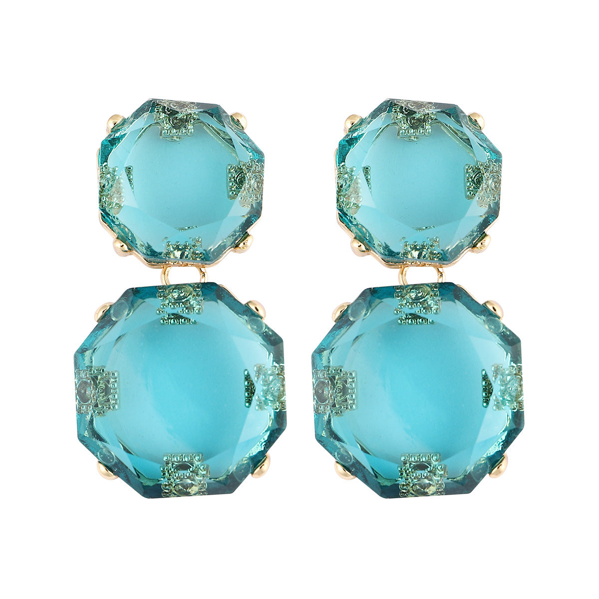 Summer Bohemian Style Transparent Resin Earrings