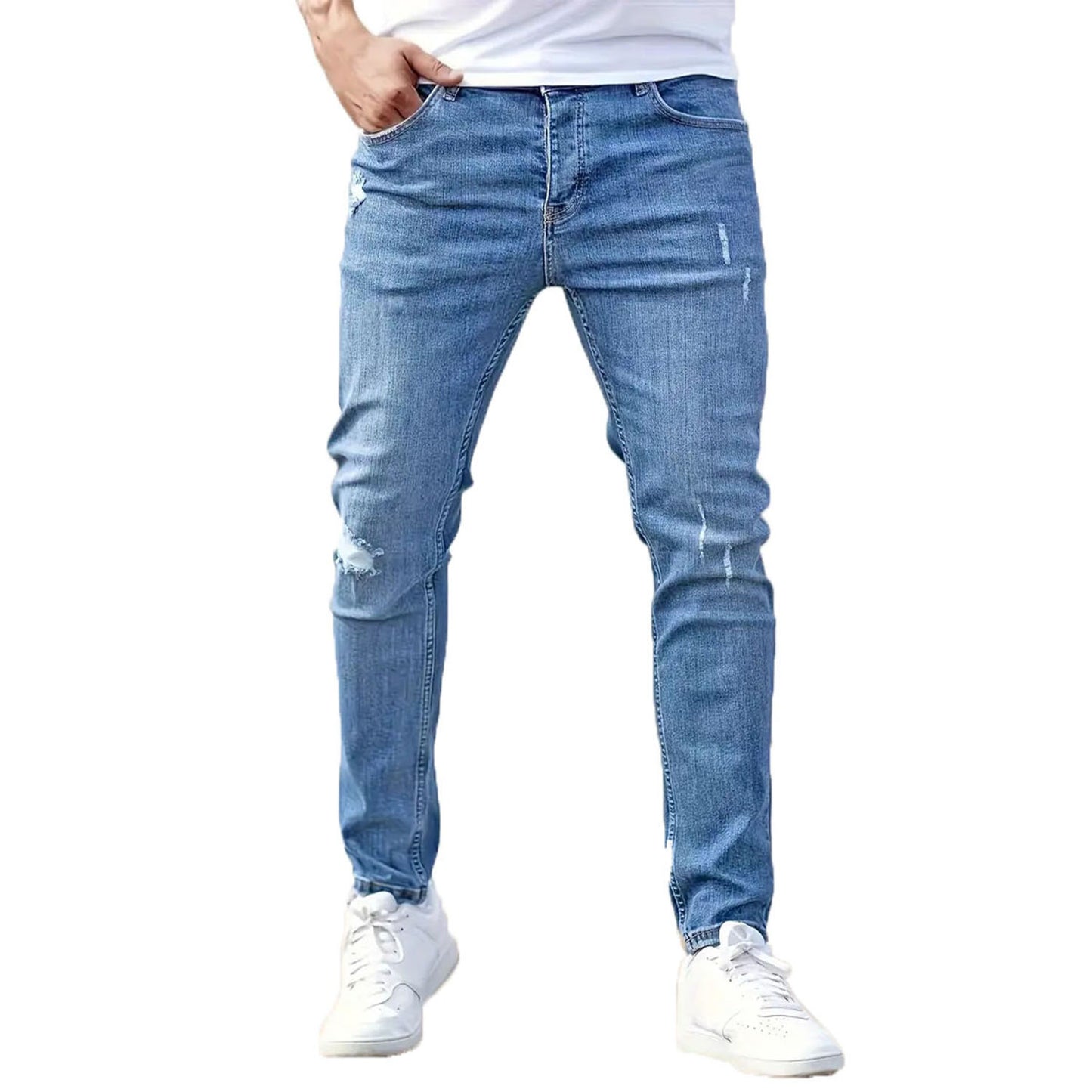 S.M. American-style Slim-fit Stretch Jeans