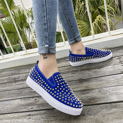 Luxury rivet shoes designer sneakers flat low-top casual shoes couple fashion runway shoes size 35-44