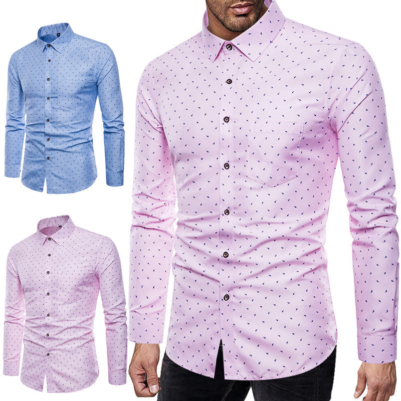 Men's Slim Slim-fit Shirts S.M.