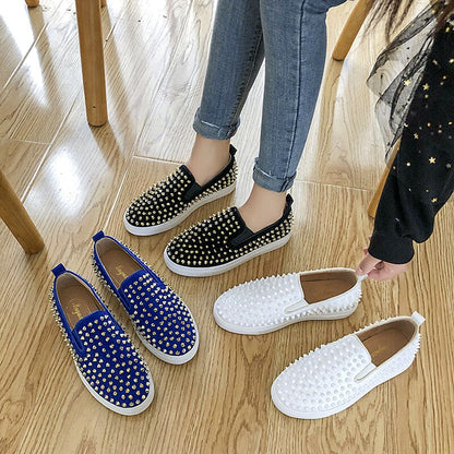 Luxury rivet shoes designer sneakers flat low-top casual shoes couple fashion runway shoes size 35-44