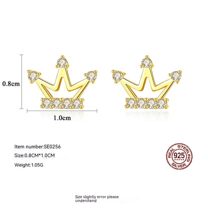 Crown Stud Earring S925 Silver Earrings