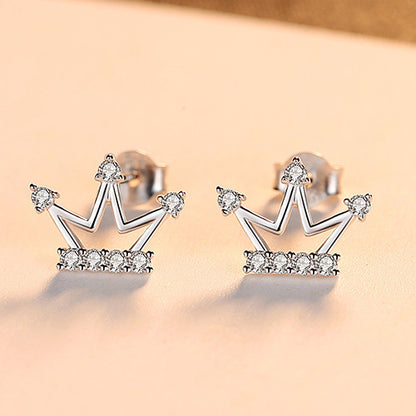 Crown Stud Earring S925 Silver Earrings