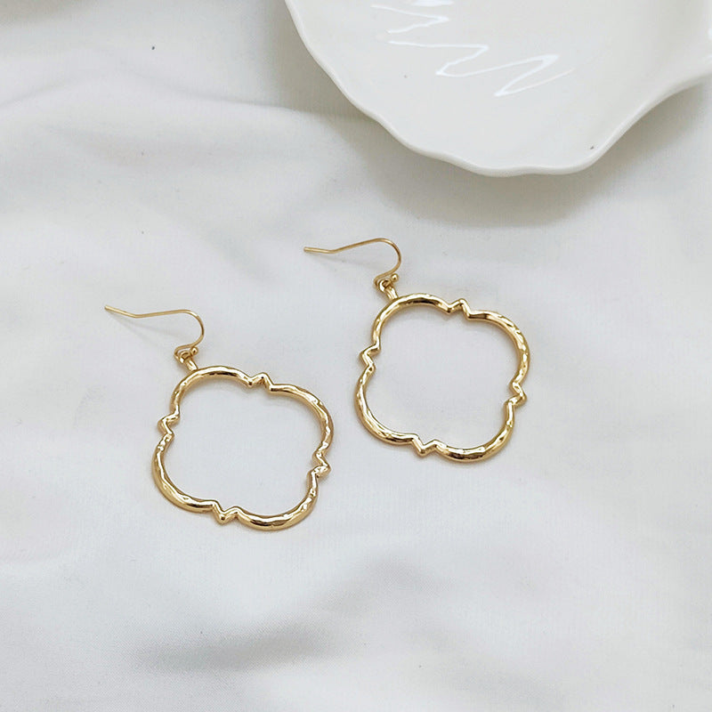 Simple Metal Elegantly Designed  Earrings- F.J.C.  JEWELRY