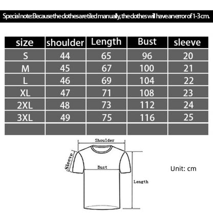 S.M. Men's 3D Digital Printing Casual Round Neck Short Sleeves