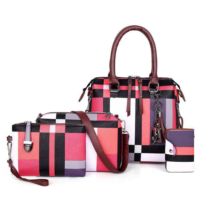 S.B. New Luxury Handbags Plaid Women Bags Designer