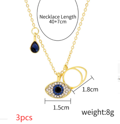 Diamond Demon Eye Necklace jewelry