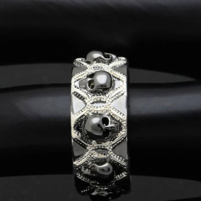 Black Evil Skull Rings