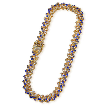 Blue Hip Hop Cuban Chain jewelry