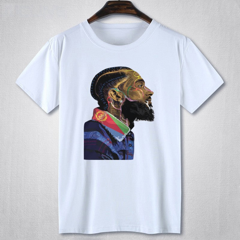 Hip hop white T-shirt