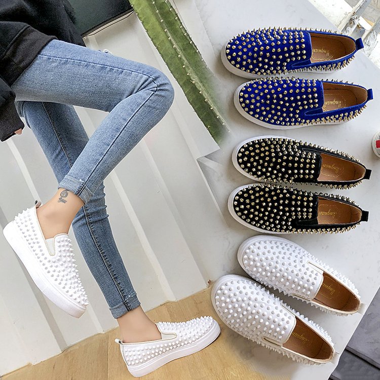 Luxury rivet shoes designer sneakers flat low-top casual shoes couple fashion runway shoes size 35-44