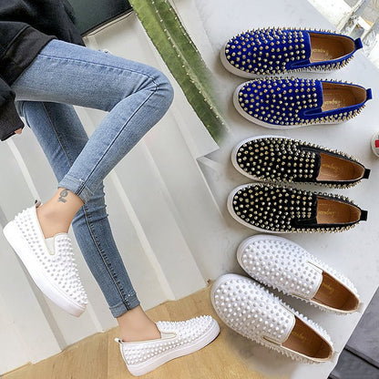 Luxury rivet shoes designer sneakers flat low-top casual shoes couple fashion runway shoes size 35-44