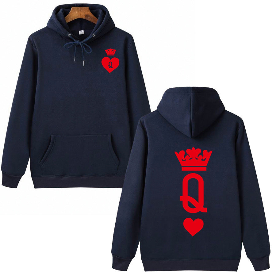 F.J.C. KING&QUEEN Couple's hooded pullover S.W. S.M.