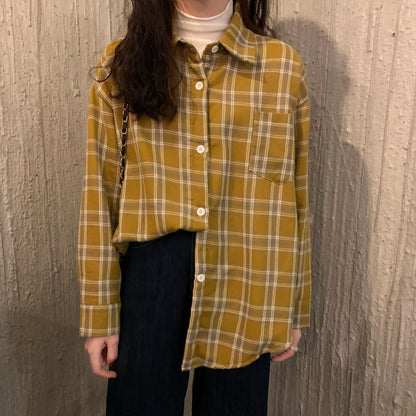 S.W. Retro plaid shirt women