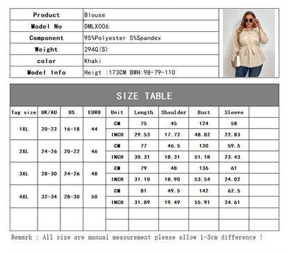 Plus Size Women's Blouse Shirt Ladies Tops