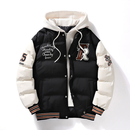 Men's Winter  Two-piece Hooded Letter-print Bubble Coat S.M.