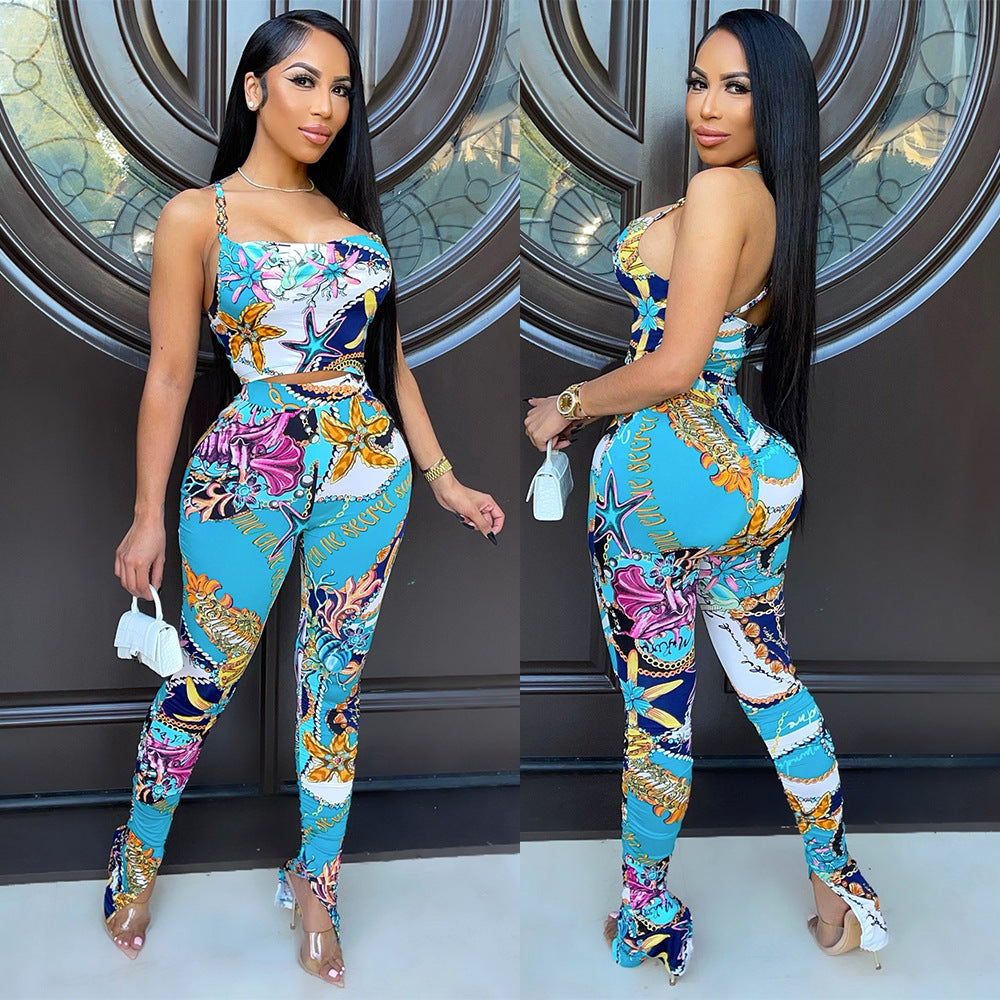 LUXE PRINT Ladies Two-piece Set S.W.