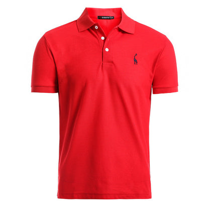 S.M. Men's  Embroidered POLO style Shirt Multicolor S.M.