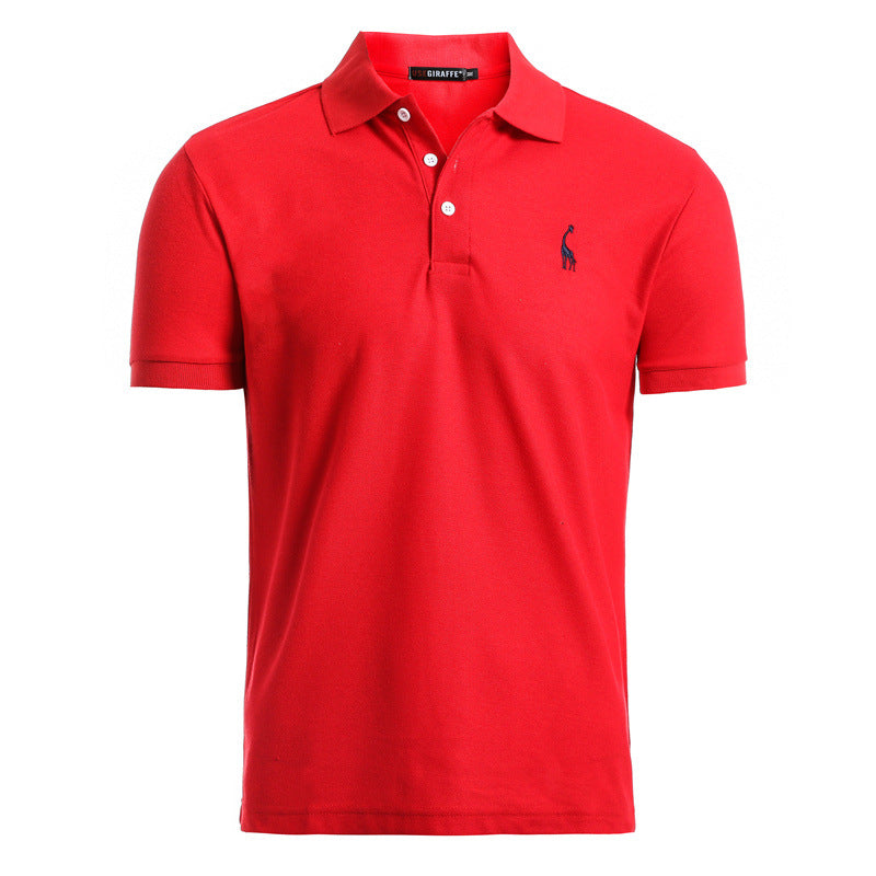 S.M. Men's  Embroidered POLO style Shirt Multicolor S.M.