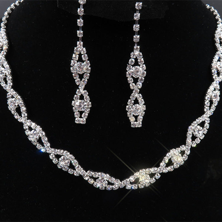 Two pieces of jewelry set, fashion bride jewelry set, electroplating alloy elegant jewelry factory direct sales