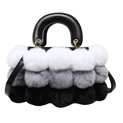 S.B. Winter Plush Shoulder Bag