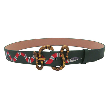 S.M. Men's snake buckle belt