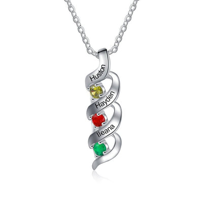 Diamond Spiral Letter Pendant Valentine's Day