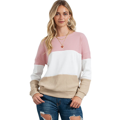 Women's Warm Contrast Color Pullover sweater S.W.